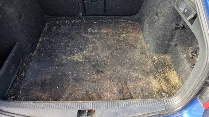 Skoda Octavia VRS Boot Deep Interior Cleaning Before Skoda Octavia VRS boot before interior valet and deep carpet cleaning