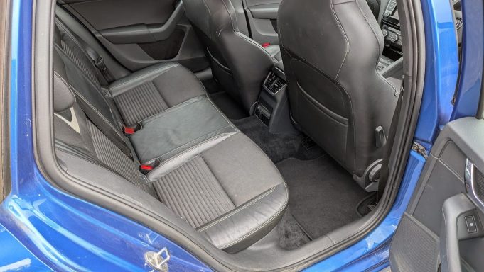 Skoda Octavia VRS Rear Cabin After Deep Clean Clean rear footwells after Skoda Octavia VRS interior detailing