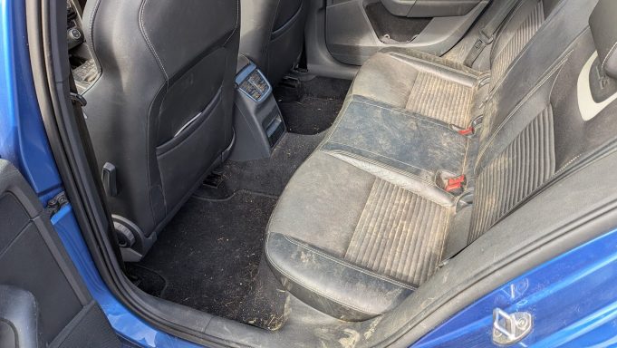 Skoda Octavia VRS Rear Interior Before Deep Clean Skoda Octavia VRS rear seats before deep interior valet and cleaning